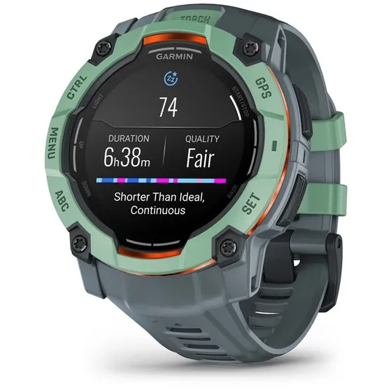 Garmin Instinct 3,50mm,AMOLED,Neotropic Bezel with Twilight Band Blauw/groen