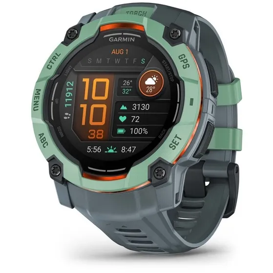 Garmin Instinct 3,50mm,AMOLED,Neotropic Bezel with Twilight Band Blauw/groen