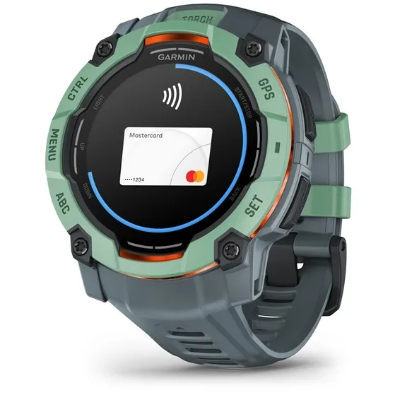 Garmin Instinct 3,50mm,AMOLED,Neotropic Bezel with Twilight Band Blauw/groen