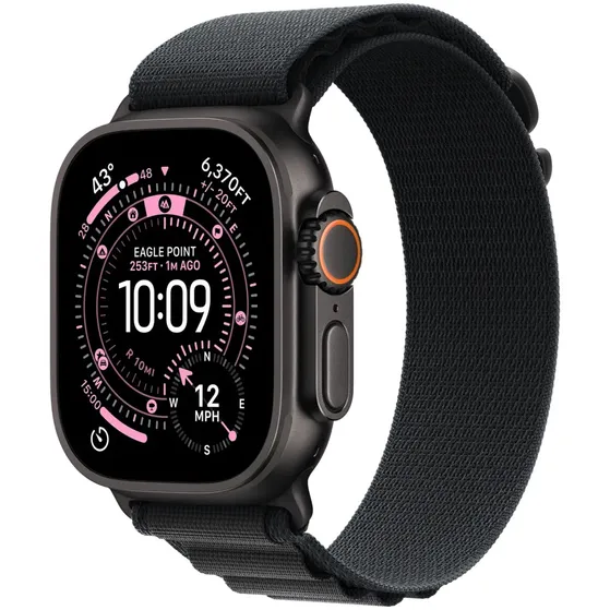 Apple Watch Ultra 3 GPS + Cellular 49mm met Alpine Loop - Large Zwart