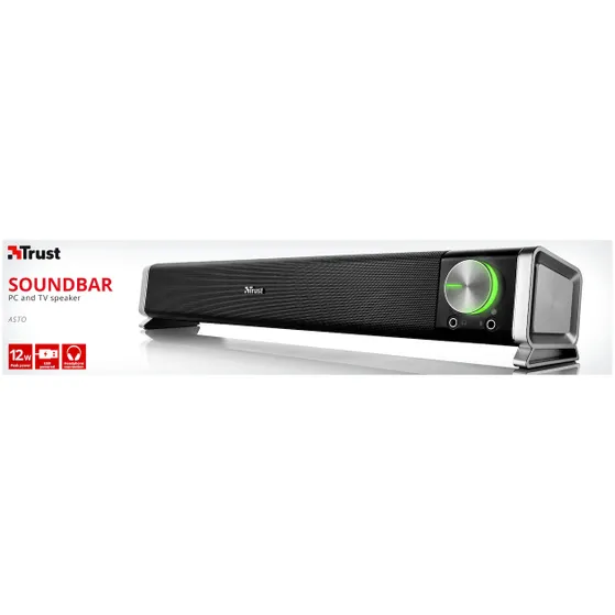 Trust Asto Sound Bar PC Speaker Zwart