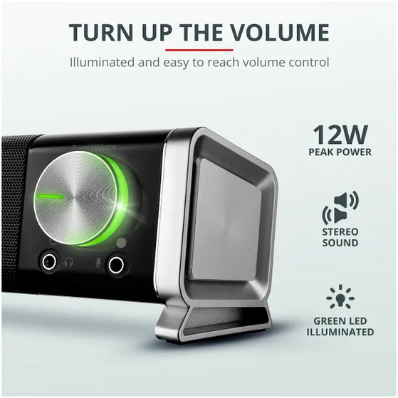 Trust Asto Sound Bar PC Speaker Zwart