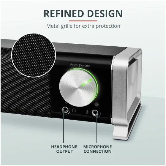 Trust Asto Sound Bar PC Speaker Zwart