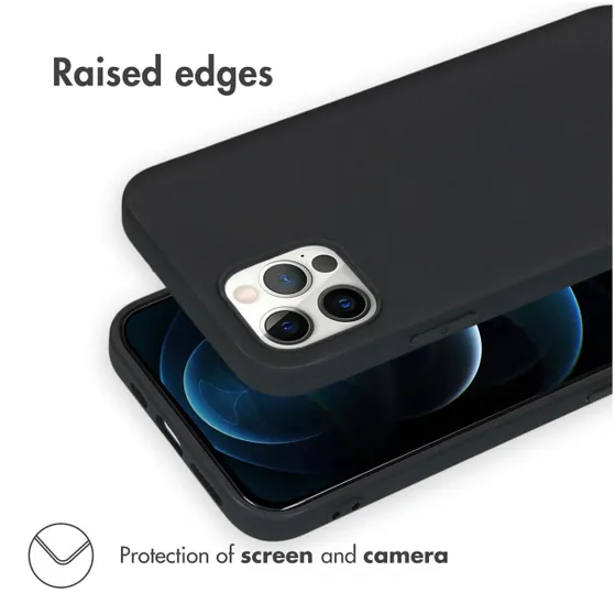 Accezz Color Case voor Apple  iPhone 12 (Pro) Zwart