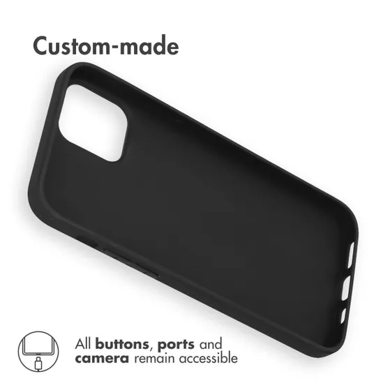 Accezz Color Case voor Apple  iPhone 12 (Pro) Zwart