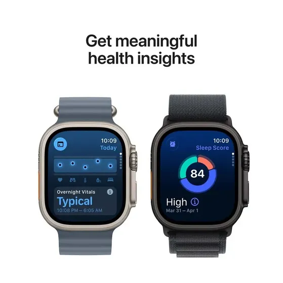 Apple Watch Ultra 3 GPS + Cellular 49mm met Alpine Loop - Small Zwart