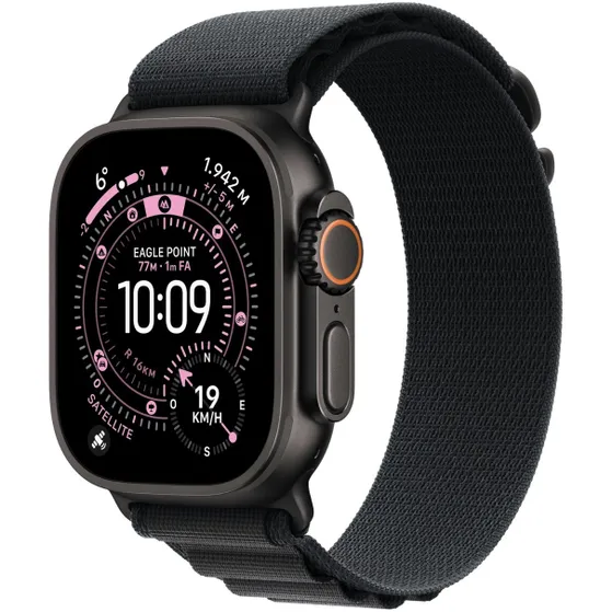 Apple Watch Ultra 3 GPS + Cellular 49mm met Alpine Loop - Small Zwart