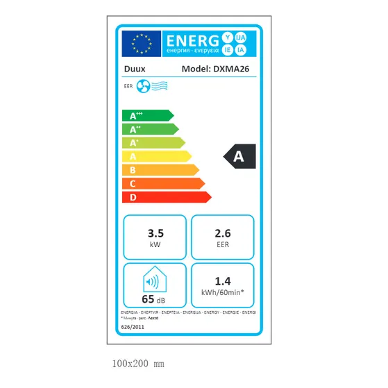 Duux DXMA26 North Smart 12.000 BTU Zwart/grijs