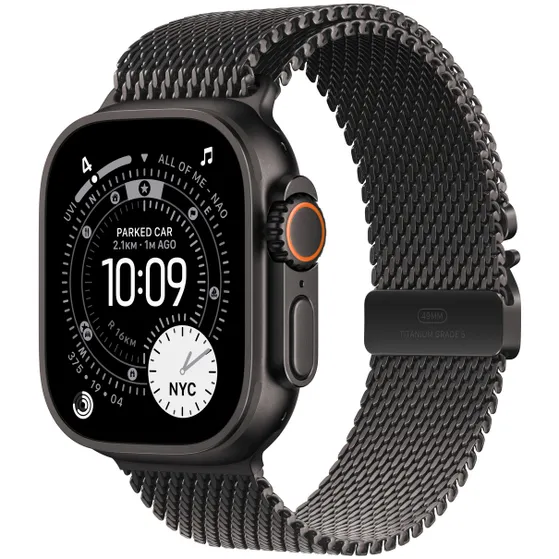 Apple Watch Ultra 3 GPS + Cellular 49mm met Milanese Loop - Large Zwart