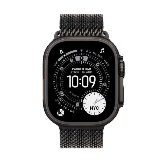 Apple Watch Ultra 3 GPS + Cellular 49mm met Milanese Loop - Large Zwart