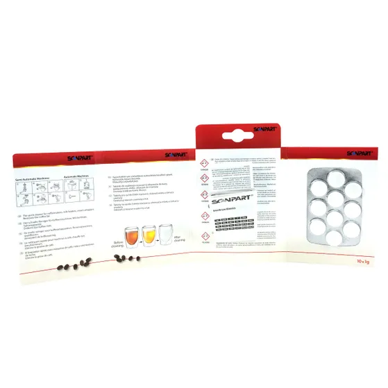 Scanpart reinigingstabletten 10 stuks Wit