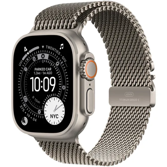 Apple Watch Ultra 3 GPS + Cellular 49mm met Milanese Loop - Large Beige