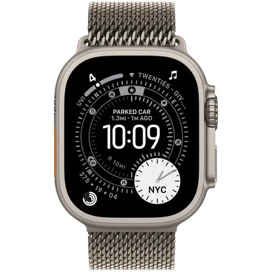 Apple Watch Ultra 3 GPS + Cellular 49mm met Milanese Loop - Large Beige
