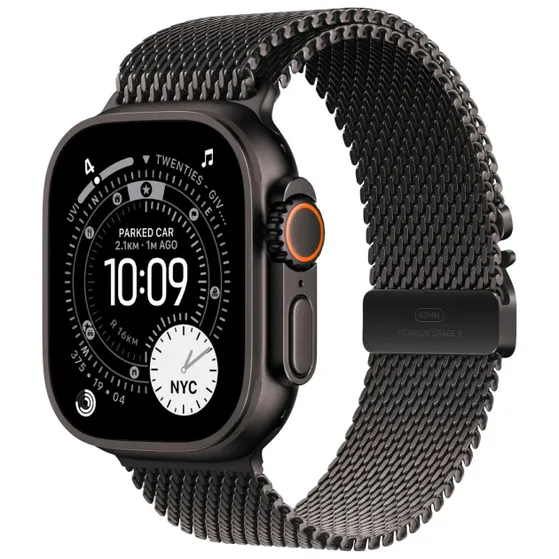 Apple Watch Ultra 3 GPS + Cellular 49mm met Milanese Loop - Medium Zwart