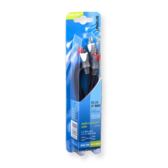 Scanpart RCA kabel - 2xtulp naar 2xtulp 1,5m
