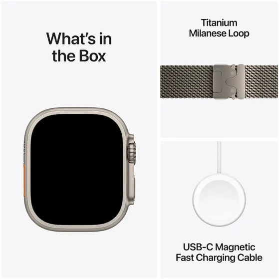 Apple Watch Ultra 3 GPS + Cellular 49mm met Milanese Loop - Medium Beige