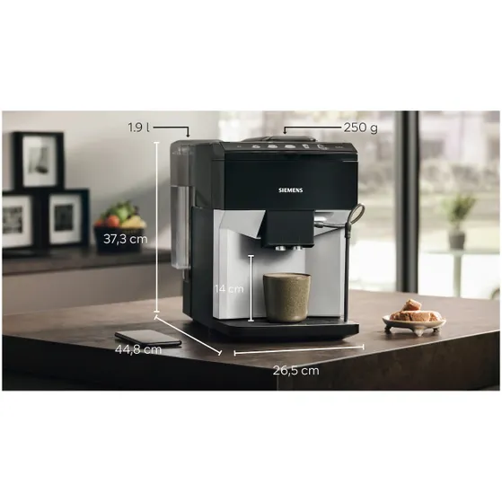 Siemens EQ 500 Classic TP511R01 Zwart/zilver