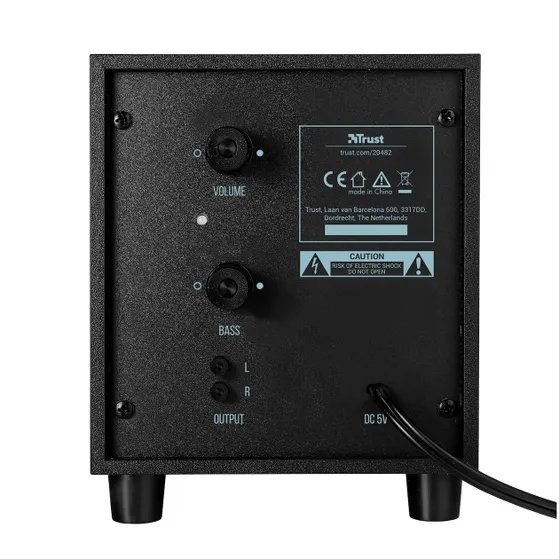 Trust Avora 2.1 subwoofer luidsprekerset Zwart