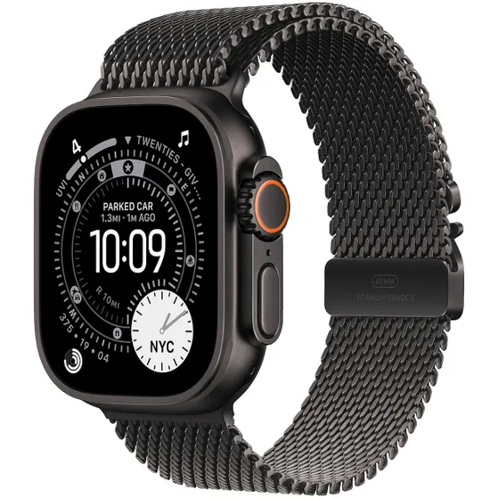 Apple Watch Ultra 3 GPS + Cellular 49mm met Milanese Loop - Small Zwart