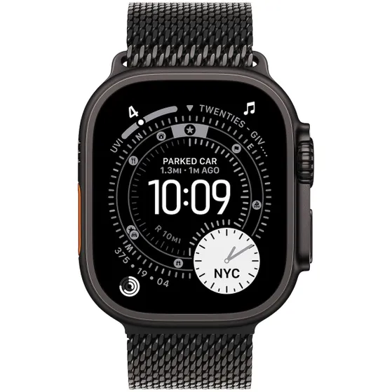 Apple Watch Ultra 3 GPS + Cellular 49mm met Milanese Loop - Small Zwart
