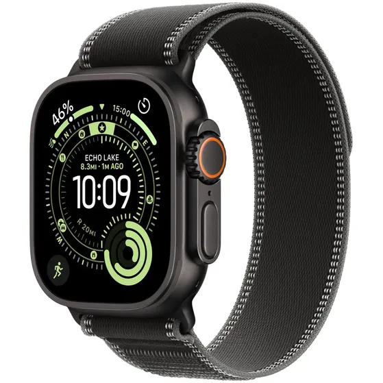 Apple Watch Ultra 3 GPS + Cellular 49mm met Trail Loop - M/L Zwart