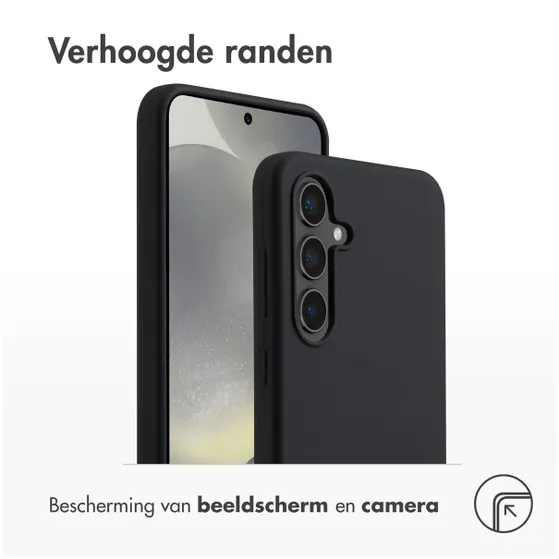 Accezz Liquid Silicone Backcover met MagSafe voor Samsung Galaxy S24 FE Zwart