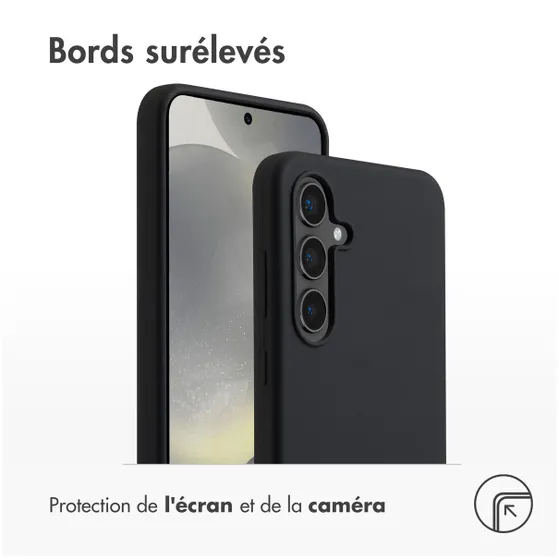 Accezz Liquid Silicone Backcover met MagSafe voor Samsung Galaxy S24 FE Zwart