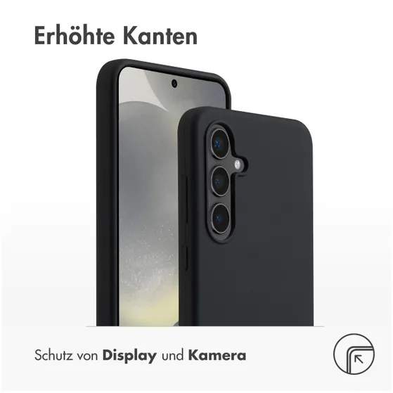 Accezz Liquid Silicone Backcover met MagSafe voor Samsung Galaxy S24 FE Zwart