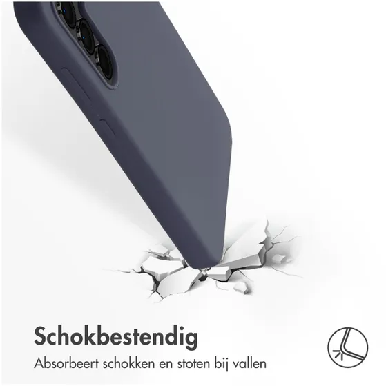 Accezz Liquid Silicone Backcover met MagSafe voor Samsung Galaxy S24 FE Donkerblauw