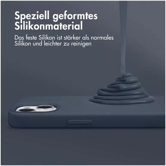 Accezz Liquid Silicone Backcover met MagSafe voor Samsung Galaxy S24 FE Donkerblauw