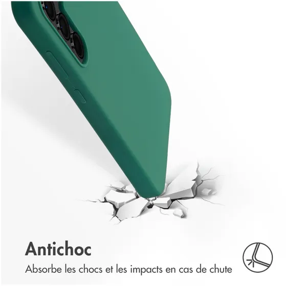 Accezz Liquid Silicone Backcover met MagSafe voor Samsung Galaxy S24 FE Groen