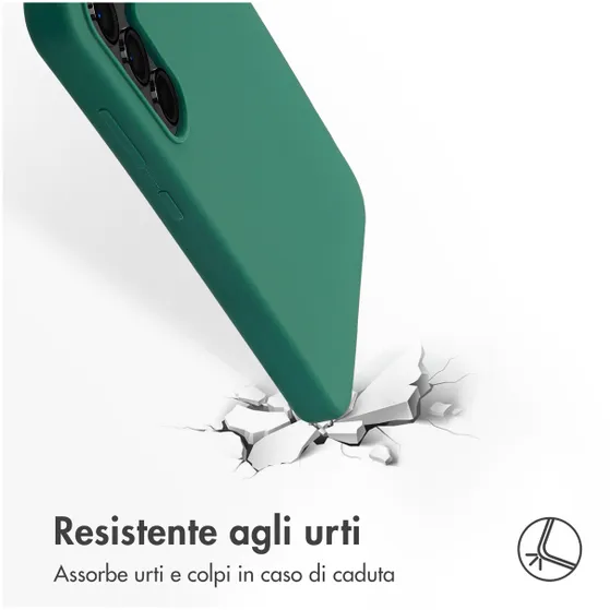 Accezz Liquid Silicone Backcover met MagSafe voor Samsung Galaxy S24 FE Groen