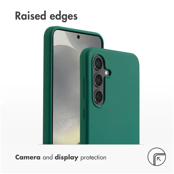 Accezz Liquid Silicone Backcover met MagSafe voor Samsung Galaxy S24 FE Groen