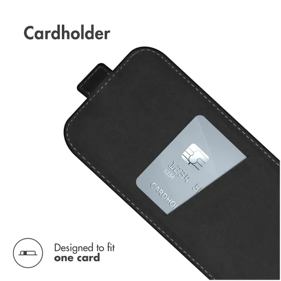 Accezz Flipcase voor Apple iPhone 12 (Pro) Zwart