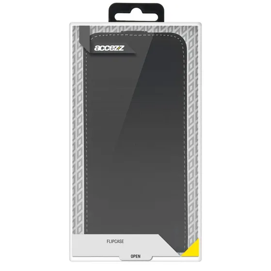 Accezz Flipcase voor Apple iPhone 12 (Pro) Zwart