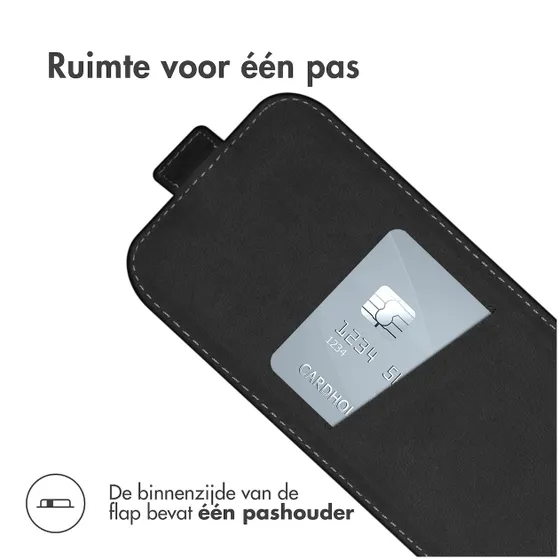 Accezz Flipcase voor Apple iPhone 12 (Pro) Zwart