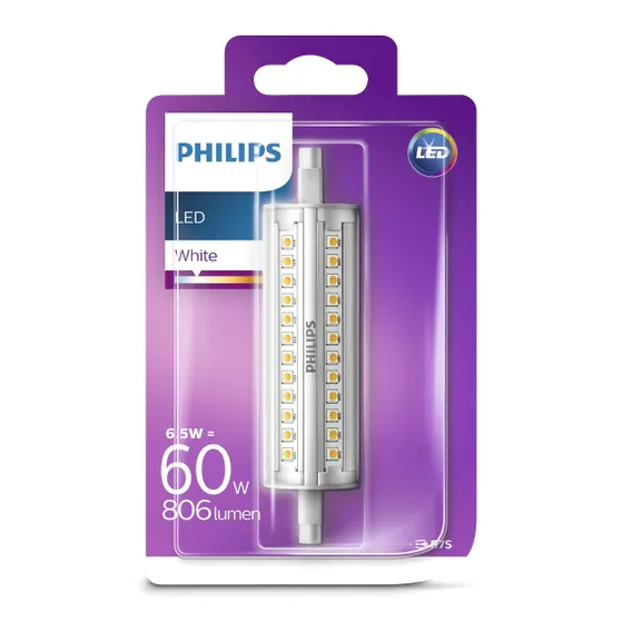 Philips LED lamp R7s 118mm 6,5W 806Lm staaf - Plusline