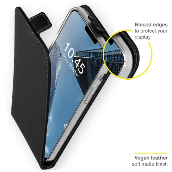 Accezz Flipcase voor Apple iPhone 13 Pro Zwart