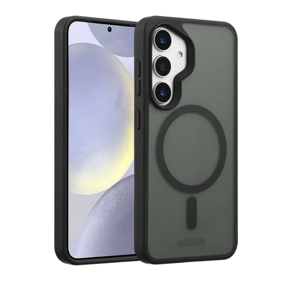 Accezz Rugged Frosted MagSafe Backcover voor Samsung Galaxy S25 Plus Zwart