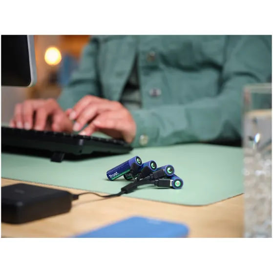 Trust Via USB-C oplaadbare AA-batterijen (4 stuks)