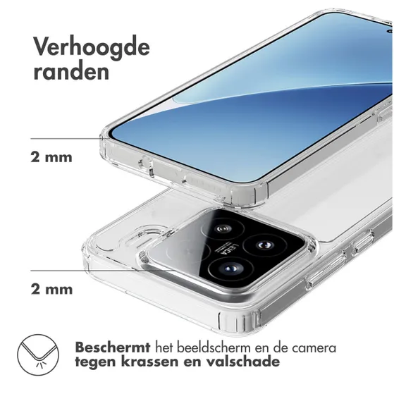 Accezz Xtreme Impact Backcover voor Xiaomi 15 Transparant