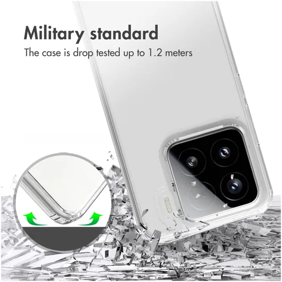 Accezz Xtreme Impact Backcover voor Xiaomi 15 Transparant