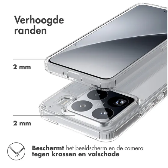 Accezz Xtreme Impact Backcover voor Xiaomi 15 Pro Transparant