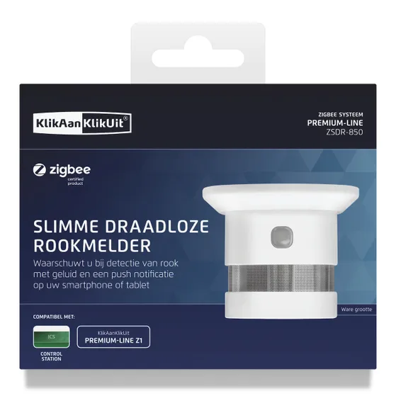 KlikAanKlikUit ZSDR-850 Slimme draadloze rookmelder Wit