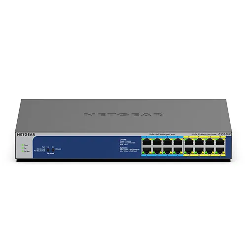 Netgear 16-Port Gigabit Ethernet Unmanaged Ultra60 PoE++ Switch (GS516UP)