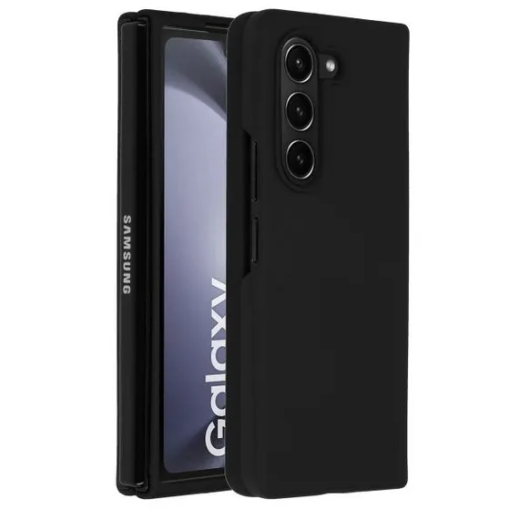 Accezz Liquid Silicone Backcover Samsung Galaxy Z Fold 5 Zwart