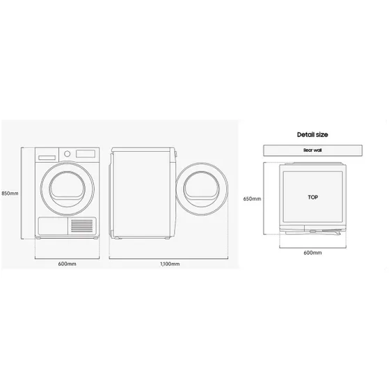 Samsung DV90T6240LB/S2 Zwart