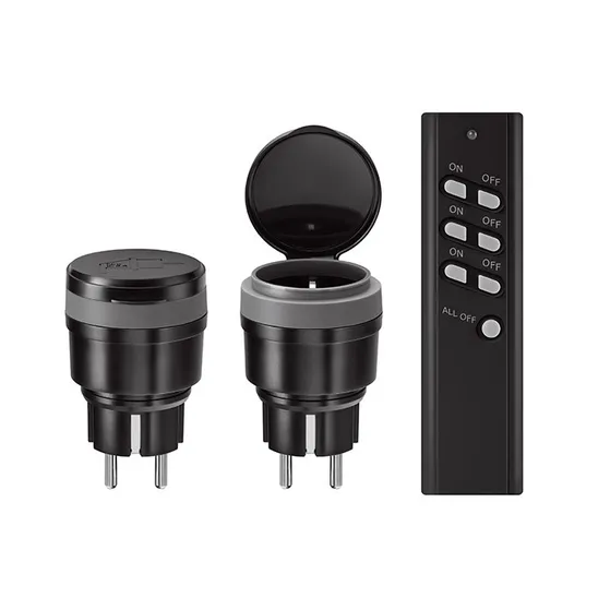 KlikAanKlikUit AGC2-3500R stekkerset buiten met 2 stekkers & afstandsbediening Zwart