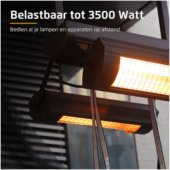 KlikAanKlikUit AGC2-3500R stekkerset buiten met 2 stekkers & afstandsbediening Zwart