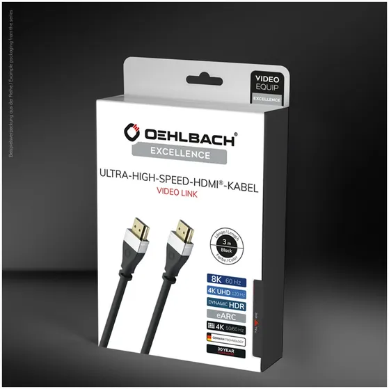 Oehlbach SL UHS HDMI 2.1 CABLE 1,0 M Zwart